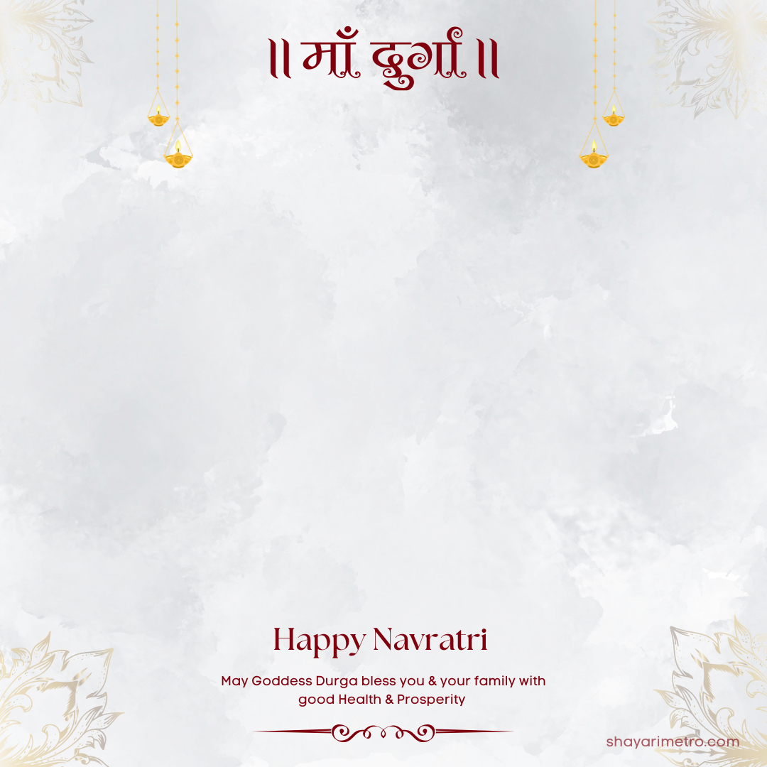 Red and White Minimalist Happy Navratri Instagram Post-black